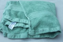 ZK2: Groene effen kantoenen handdoek